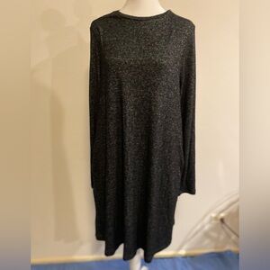 J CREW long sleeve gray T-shirt dress with pockets size Large